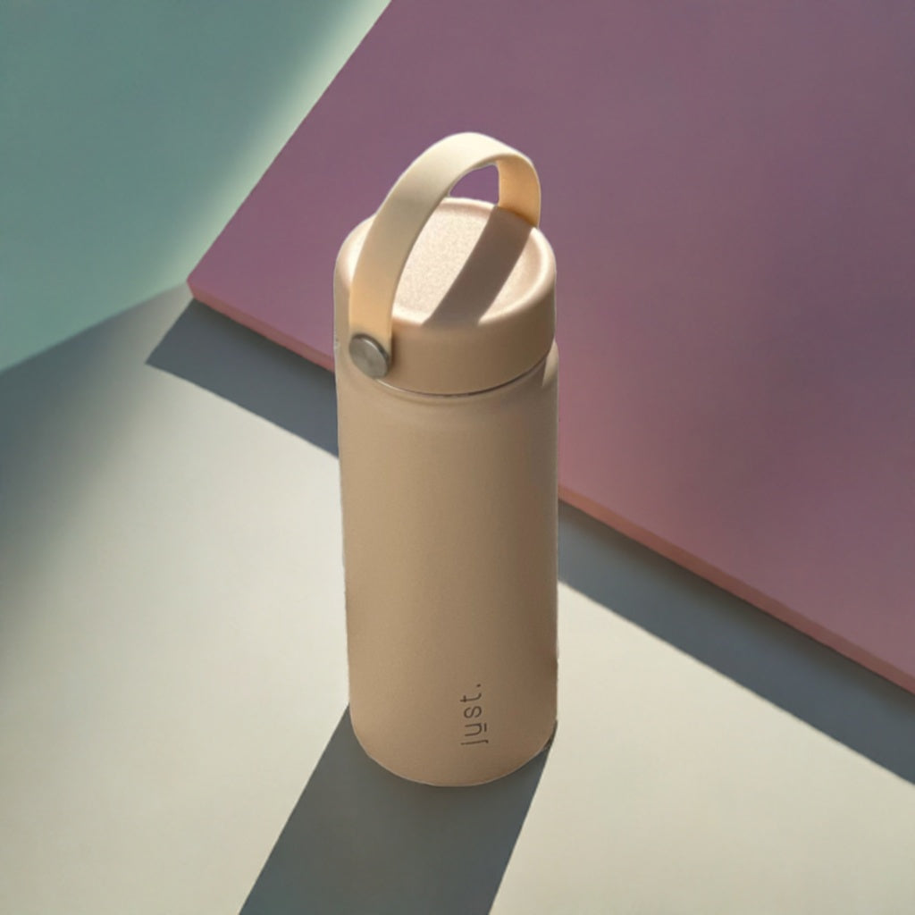 beige water bottle