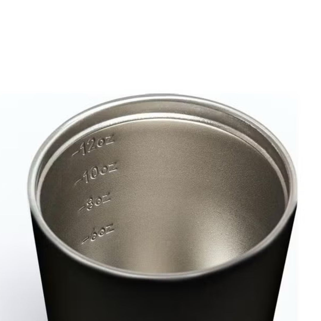 stainless steel inside of coffee cup