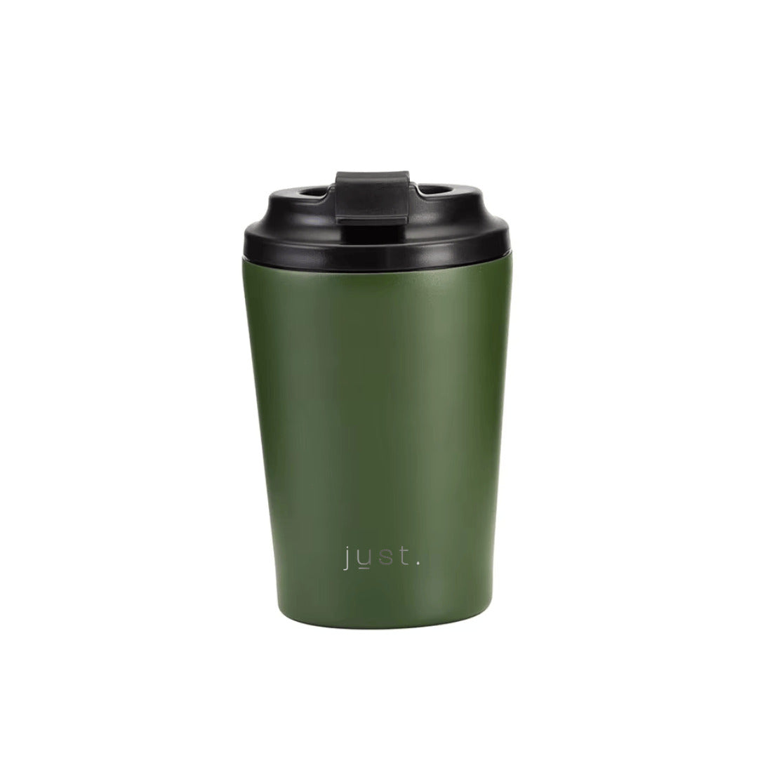 green reusable coffee cup